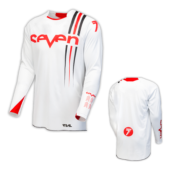 SEVEN RIVAL FLOW JERSEY STRIKE WHITE/RED